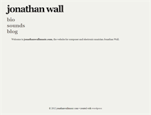 Tablet Screenshot of jonathanwallmusic.com